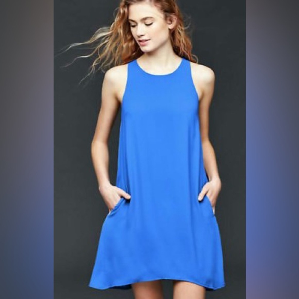 Bright Blue Swing  Dress